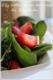 Salades d'épinards et fraises