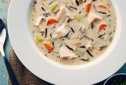 Crème de poulet au riz sauvage