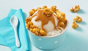 Sundae sucré et salé au caramel croquant