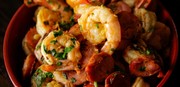 Crevettes sautes et chorizo piquant