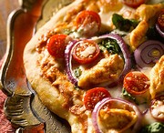 Pizza au poulet au beurre