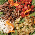 Steak balsamique et salade d'pinards