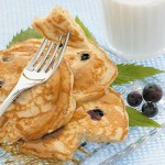 Crêpes dorées aux bleuets