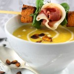 Potage de butternut rôtie et micro brochette