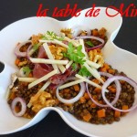 Salade tiède de lentilles au magret fumé de Mamina13