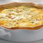 Quiche  la dinde, au poivron rouge et au Cheddar