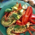 Homards grillés au basilic