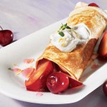 Crpes aux fruits et garniture au fromage