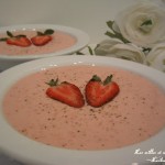 Soupe froide à la crème et aux fraises