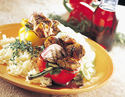 Bateaux de poivrons au poulet grillé