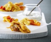 Beignets au poulet avec chutney &agrave; la menthe sans gluten