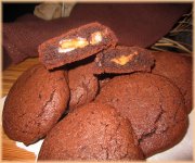 Biscuits au chocolat et au caramel fondant