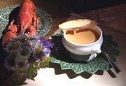 Bisque de homard et croûtons au Saint-Benoît