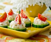 Bouches au crabe et au concombre