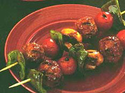 Brochettes de boulettes de poulet hach 