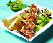 Brochettes de crevettes au prosciutto