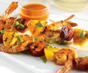 Brochettes de crevettes et d'ananas