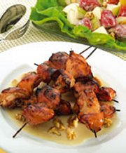 Brochettes de poulet  la crme d'rable