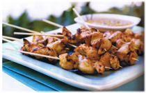 Brochettes de poulet au gril