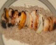 Brochettes de poulet au miel et au citron