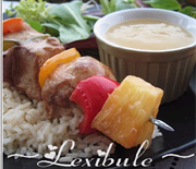 Brochettes de volaille sauce ananas