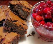 Brownies au chocolat et canneberges