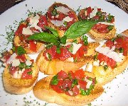 Bruschetta de tomates fraîches