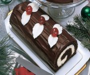 Bûche de Noël blanche au chocolat