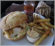 Burger de poulet  la Jojo