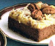 Carrés de gâteau au fromage au chocolat allemand