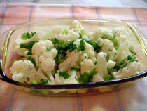 Chou-fleur vert à la vinaigrette : Recette de Chou-fleur vert à la