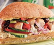 Ciabattas au poulet  la grecque