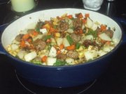 Cipâte de légumes et saucisses  