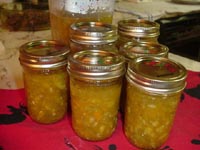 Confiture d'oranges et tomates vertes