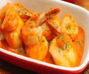 Coquilles Saint-Jacques aux crevettes et Sherry Paprika