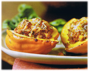 Courges poivrées farcies aux légumes