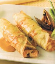 Crpes farcies aux fruits de mer  