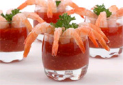 Crevettes, sauce cocktail mditerranenne