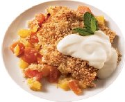 Crumble exotique à la papaye et à la mangue