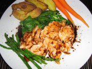 Escaloppes de saumon au vinaigre balsamique