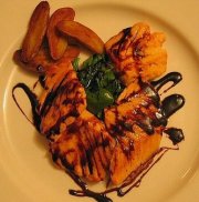 Escaloppes de saumon au vinaigre balsamique