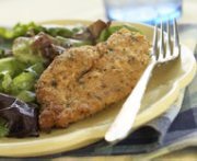 Escalopes de poitrines de poulet frites au four