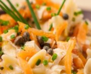 Farfalle au saumon fum et aux cpres