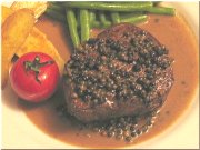 Filet de boeuf, sauce au poivre