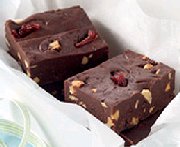 Fudge aux cerises et aux pacanes