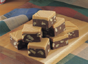 Fudge au chocolat et au caramel au beurre