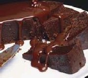 Gâteau au chocolat, sauce moka