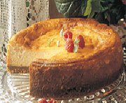 Gâteau au fromage et son coulis de framboises
