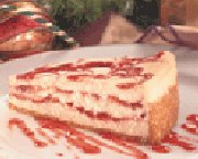 Gâteau au fromage marbré à la cerise