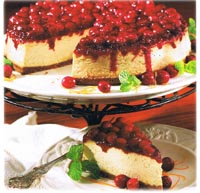 G&acirc;teau au fromage aux canneberges